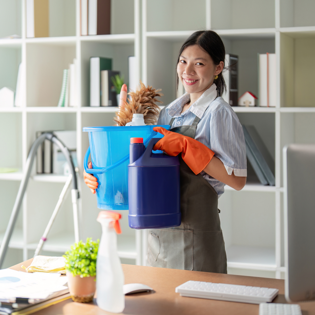 a cleaning woman